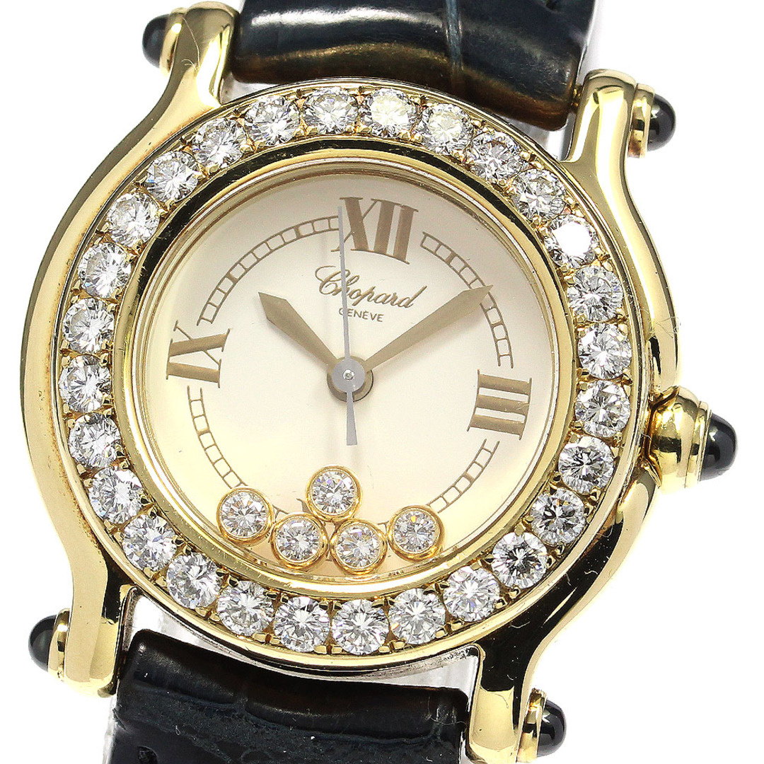 製造直販 【Chopard】ショパール ハッピースポーツ K18YG ダイヤベゼル