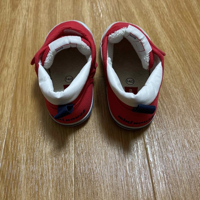mikihouse(ミキハウス)のミキハウス　こども靴　14サイズ　赤 キッズ/ベビー/マタニティのベビー靴/シューズ(~14cm)(スニーカー)の商品写真