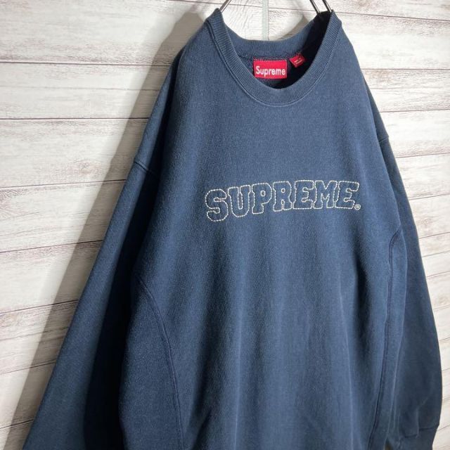 【激レア】SUPREME シュプリーム　スウェット　ボックスロゴ　ゆるだぼ　刺繍