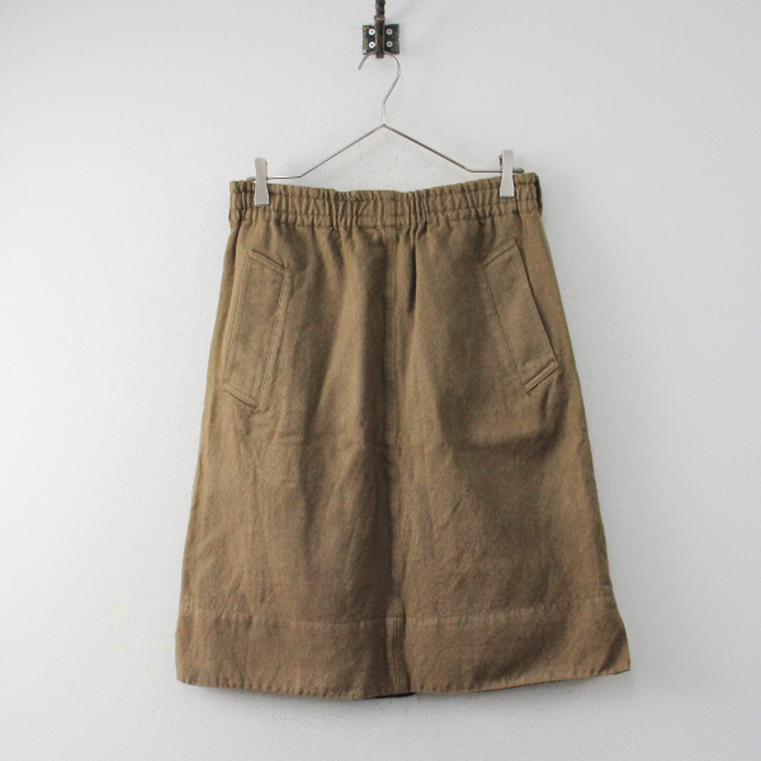 極美品☆MHL エムエイチエル COTTON WOOL DRILL SKIRTモカブラウン茶色