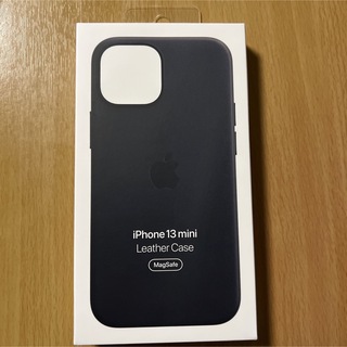 新品 Apple 純正 iPhone 13 mini レザーケース ミッドナイト(iPhoneケース)