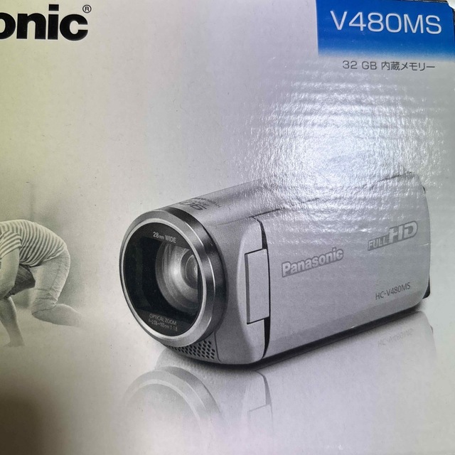 Panasonic デジタルハイビジョン ビデオカメラ HC-V480MS-Wスマホ家電カメラ