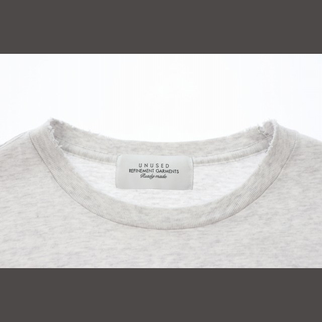 アンユーズド UNUSED 22AW ダメージ 長袖 Tシャツ US2277 灰 4