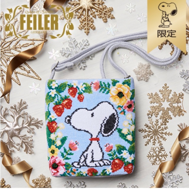 新品未開封おかいものSNOOPY限定FEILERショルダーバッグフラワーベリー