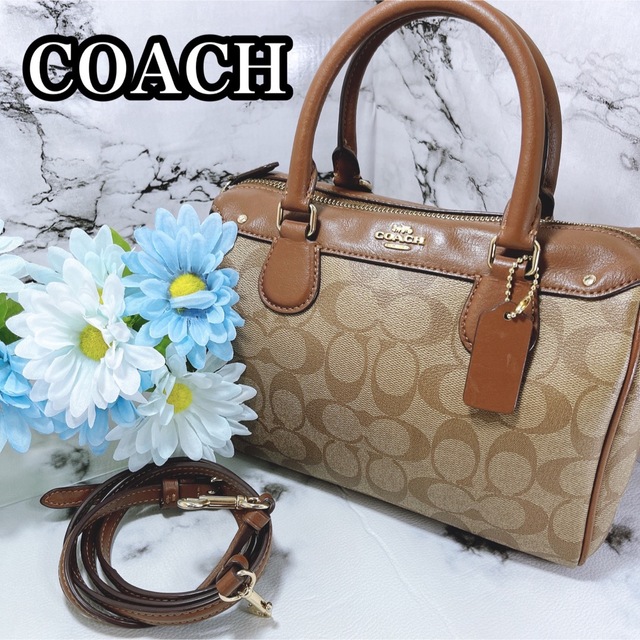 COACH ショルダーバッグ　ミニベネット　PVC レザー　2way