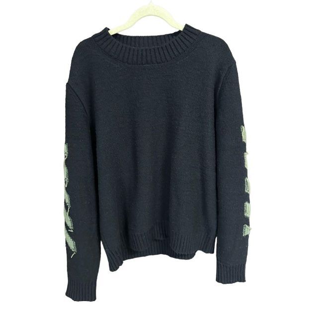 Lサイズ】オフホワイト クルーネックニット 正規品