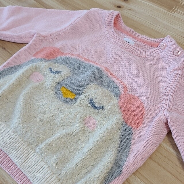 babyGAP - ギャップ baby GAPペンギンニット 18～24months ピンクです