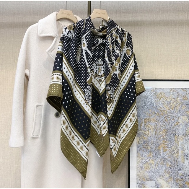 新品】☆高品質☆スカーフ カシミア ウール シルク ウール カシシル風