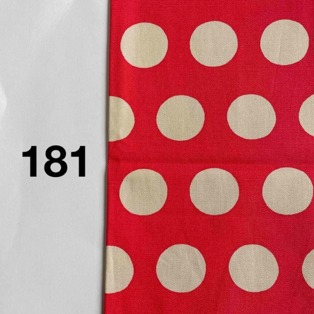 Cath Kidston(キャスキッドソン)の綿生地　帆布　キャスキッドソン　オレンジ赤×大きなドット ハンドメイドの素材/材料(生地/糸)の商品写真
