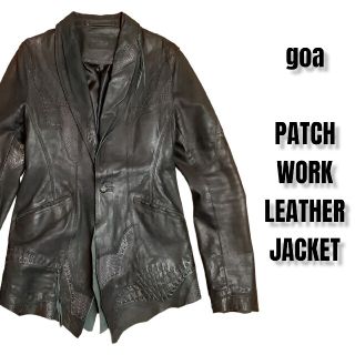 ゴア(goa)の入手困難 goa ゴア 未使用 レザージャケット ブラック パッチワーク(レザージャケット)