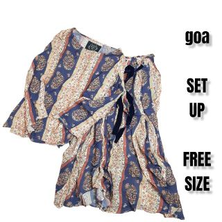 goa - goa セットアップ ファー パーカー ロングスカート 上下 2点