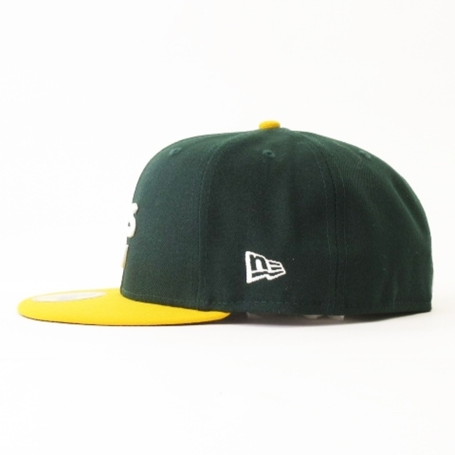 NEW ERA(ニューエラー)のニューエラ 59FIFTY MLB アスレチックス キャップ 緑 黄 7 5/8 メンズの帽子(その他)の商品写真