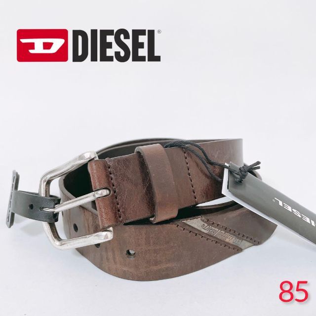 新品DIESELメンズのレザーベルト★DIESEL logo★