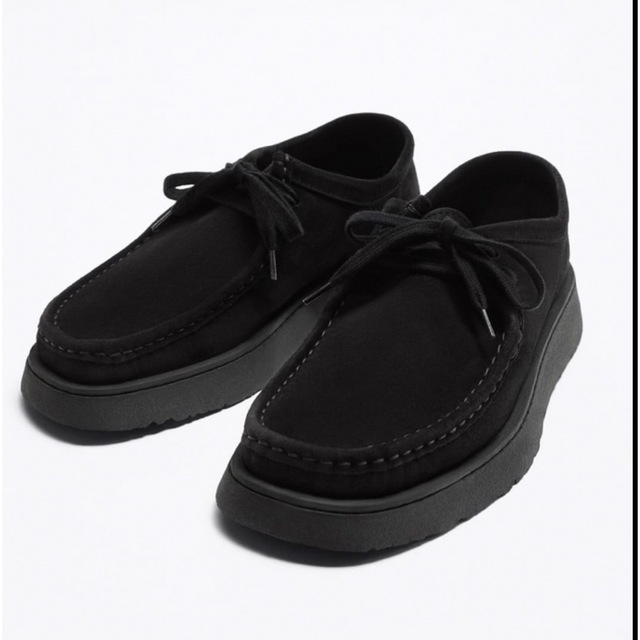 ZARA　ザラ　クラークス　CLARKS　黒ワラビー　42　27cm　ブラック