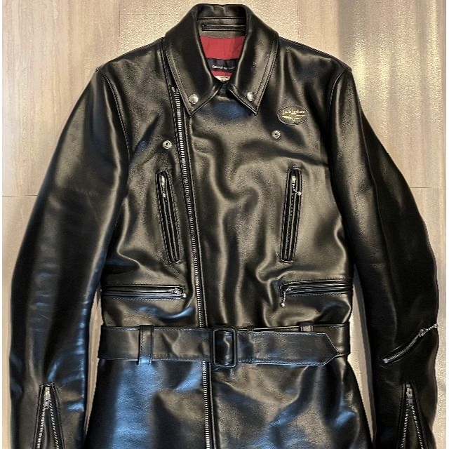 Lewis Leathers(ルイスレザー)のコムデギャルソン ルイスレザー ライトニング ライダース コート 36 未使用 メンズのジャケット/アウター(レザージャケット)の商品写真