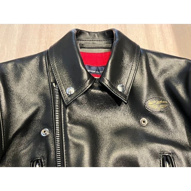 Lewis Leathers(ルイスレザー)のコムデギャルソン ルイスレザー ライトニング ライダース コート 36 未使用 メンズのジャケット/アウター(レザージャケット)の商品写真