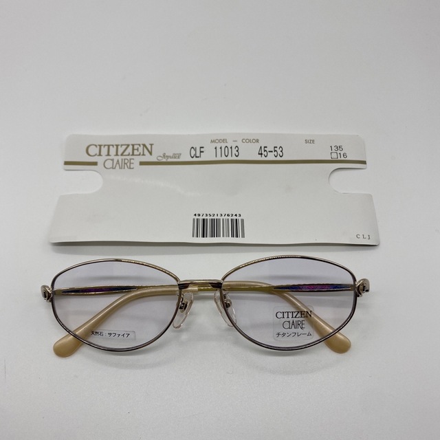 CITIZEN - CITIZEN CLAIRE サファイア石入り メガネフレーム CITIZEN - CITIZEN CLAIRE サファイア石入り メガネフレーム