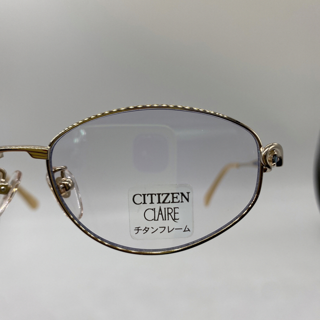 CITIZEN - CITIZEN CLAIRE サファイア石入り メガネフレーム CITIZEN - CITIZEN CLAIRE サファイア石入り メガネフレーム