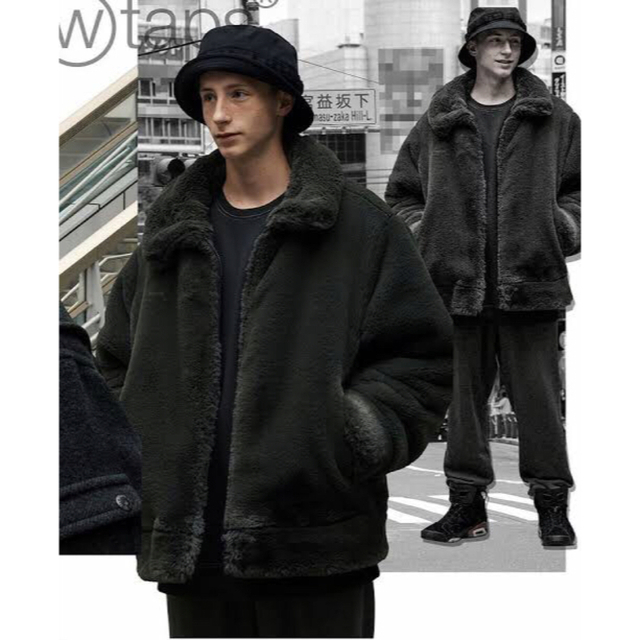 WTAPS GRIZZLY JACKET POLY FUR BLACK 1