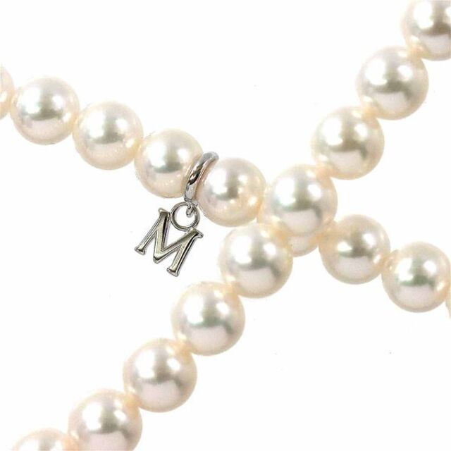 ミキモト MIKIMOTO アコヤ真珠 6.5-6.0mm ネックレス 43cm ピアス 2点セット SV K18 WG シルバー パール VLP 90176312 2