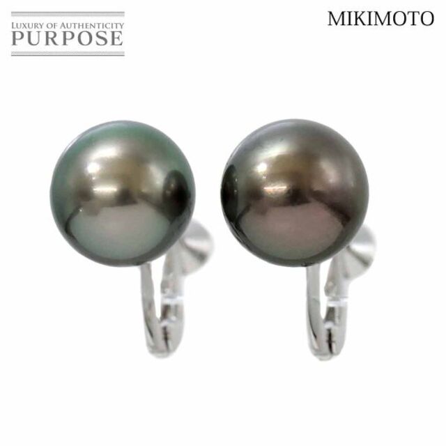 MIKIMOTO - ミキモト MIKIMOTO 黒蝶真珠 11.5mm イヤリング K18 WG ホワイトゴールド 750 パール 90179364