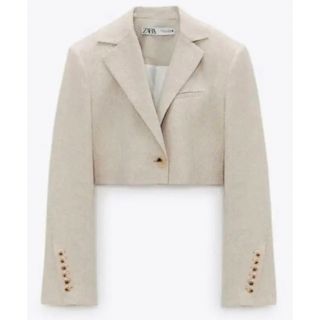 ザラ(ZARA)の【新品】ZARA クロップド丈 ジャケット ブレザー 前田希美(テーラードジャケット)