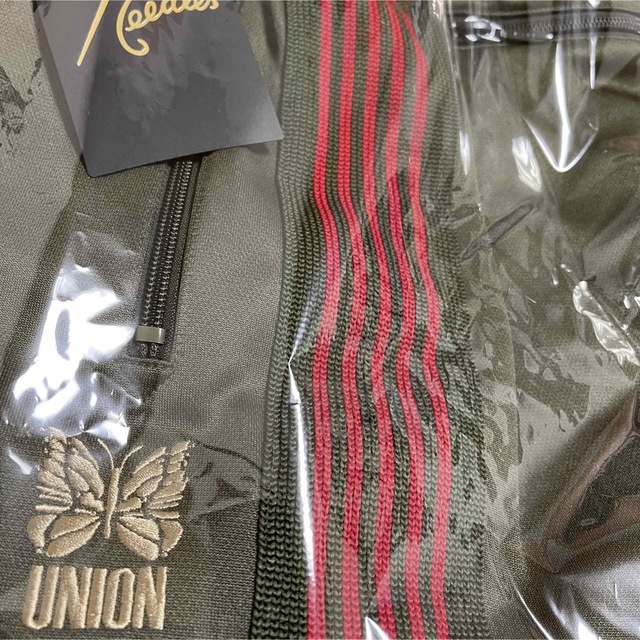 Needles(ニードルス)の新品　NEEDLES TRACK PANTS UNION OLIVE L メンズのパンツ(スラックス)の商品写真