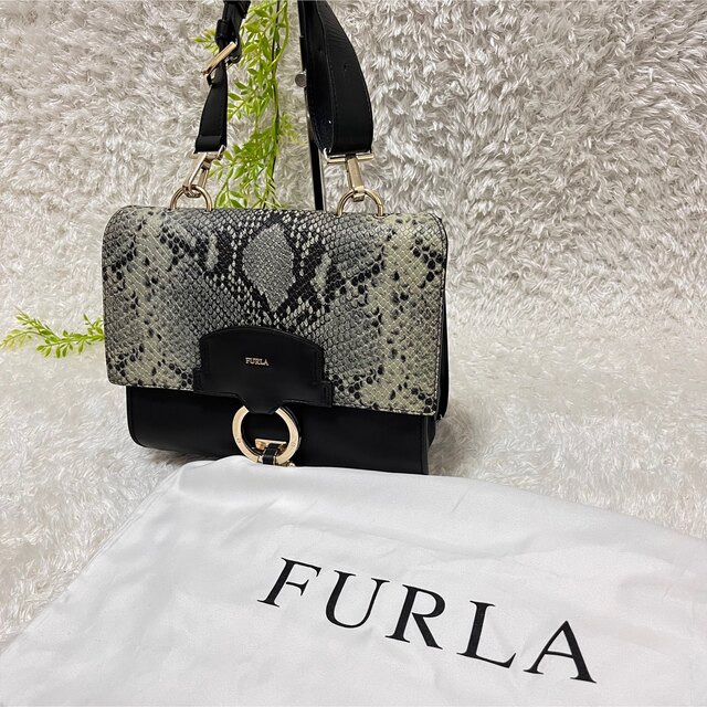 FURLA フルラ パイソン 3way ショルダー バックSCOOP S