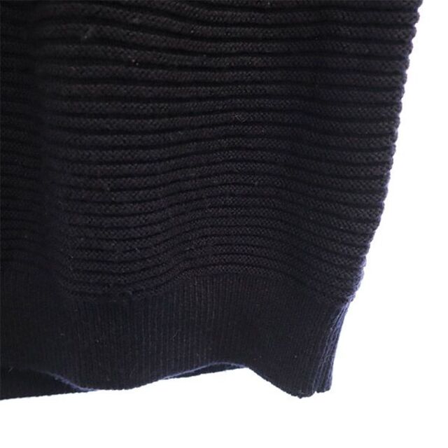 クルニ 切替 ウール100％ ニット 2 ネイビー×レッド CULLNI 長袖 セーター 日本製 メンズ   【230208】 4
