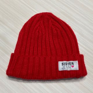 ジェニィ(JENNI)の【美品】JENNI/ニット帽（赤）(帽子)