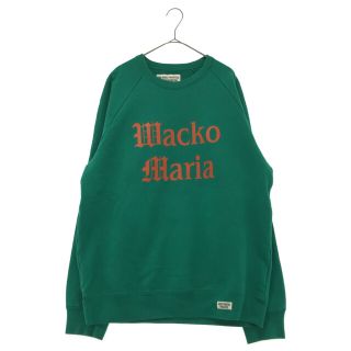 ワコマリア(WACKO MARIA)のWACKO MARIA ワコマリア WASHED HEAVY WEIGHT SWEAT SHIRT　ロゴプリント　クルーネックスウェットトレーナー　グリーン(スウェット)