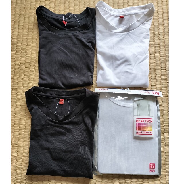 UNIQLO(ユニクロ)の【新品】ユニクロ+α　ヒートテック　110  4個セット キッズ/ベビー/マタニティのキッズ服男の子用(90cm~)(Tシャツ/カットソー)の商品写真