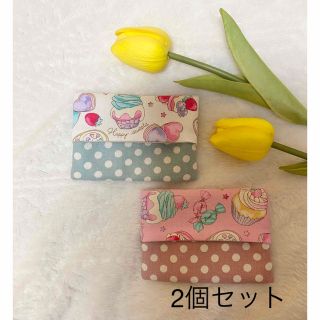 ハンドメイド　ティッシュケース　ミニ2個(外出用品)