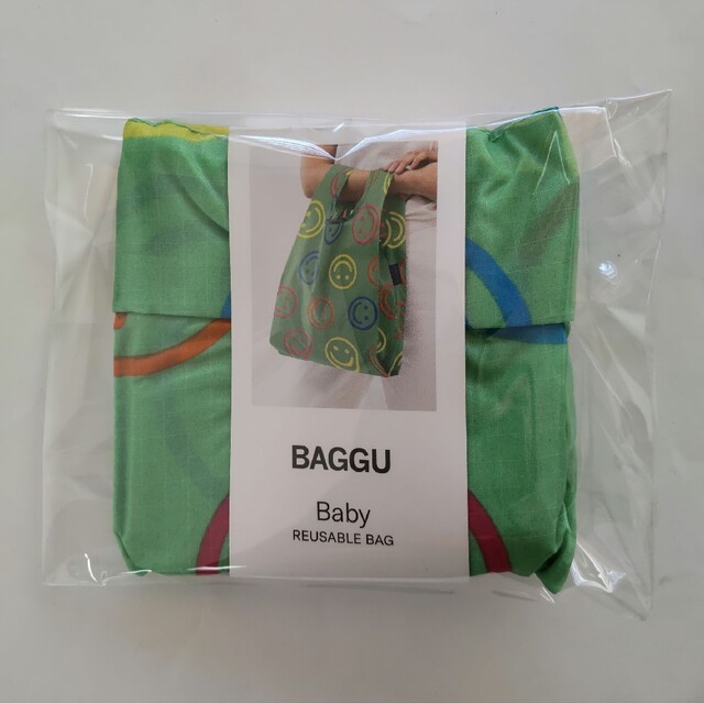 BAGGU(バグゥ)のBAGGU　エコバッグ　ベビー　Baby　UO限定　グリーン　ハッピーミックス レディースのバッグ(エコバッグ)の商品写真