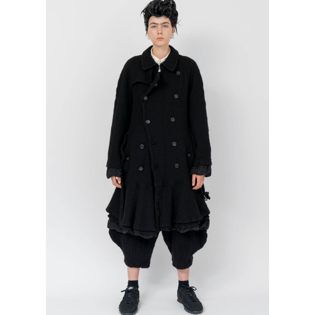 22FW BLACK COMME des GARÇONS 縮絨 トレンチコート