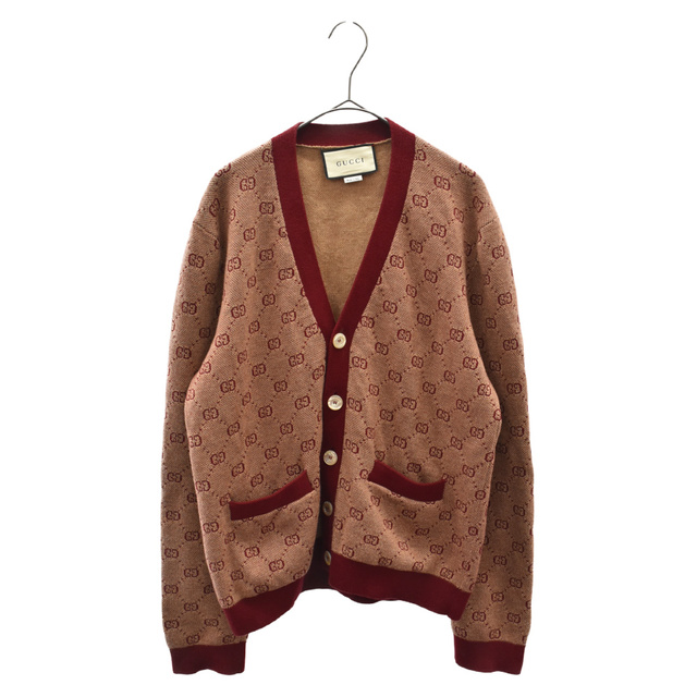 生まれのブランドで Gucci レッド XKAKV 572631 GGジャガードニット