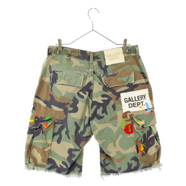 GALLERY DEPT. ギャラリーデプト G Patch Camo Cargo Shorts CCMG-5262 Gパッチ ダメージ加工 カモフラ カーゴパンツ ハーフパンツ ショーツ グリーンカモ 1