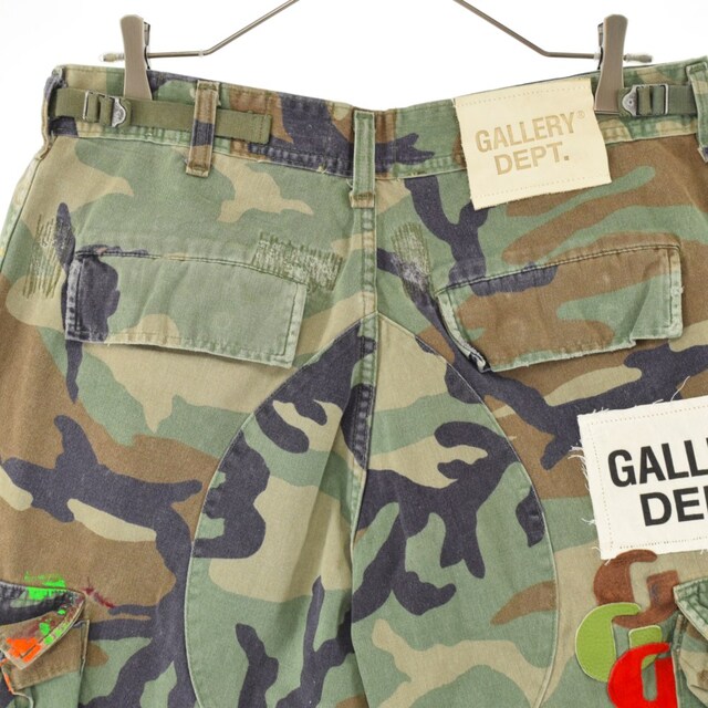 GALLERY DEPT. ギャラリーデプト G Patch Camo Cargo Shorts CCMG-5262 Gパッチ ダメージ加工 カモフラ カーゴパンツ ハーフパンツ ショーツ グリーンカモ 3