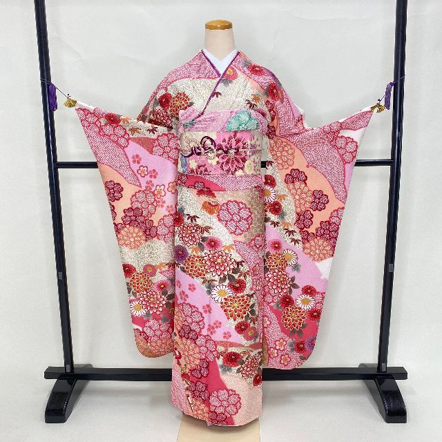 値引きする 振袖フルセット☆振袖☆成人式☆着物☆裄68.5cm☆ピンク