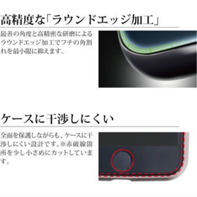 iPhone(アイフォーン)のガラスiPhone iPhoneSE iPhone8 iPhone7フィルム 2 スマホ/家電/カメラのスマホアクセサリー(保護フィルム)の商品写真