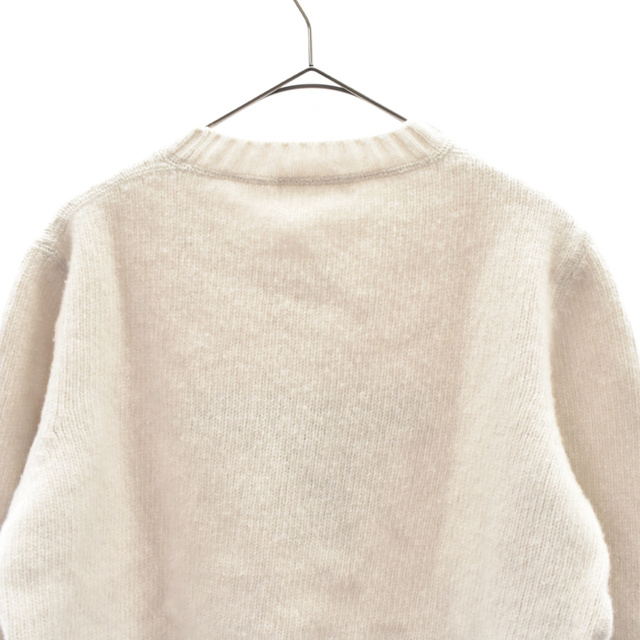 PRADA(プラダ)のPRADA プラダ 22AW Wool and cashmere crew-neck sweater フロントロゴ刺繍 ニットセーター ホワイト UMB223 S211 1YMW レディース レディースのトップス(ニット/セーター)の商品写真