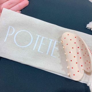 新品　POTETE ハートクリップ Heart Clip white cream(バレッタ/ヘアクリップ)