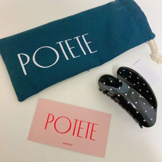 新品　POTETE ハートクリップ Heart Clip ブラック　黒(バレッタ/ヘアクリップ)