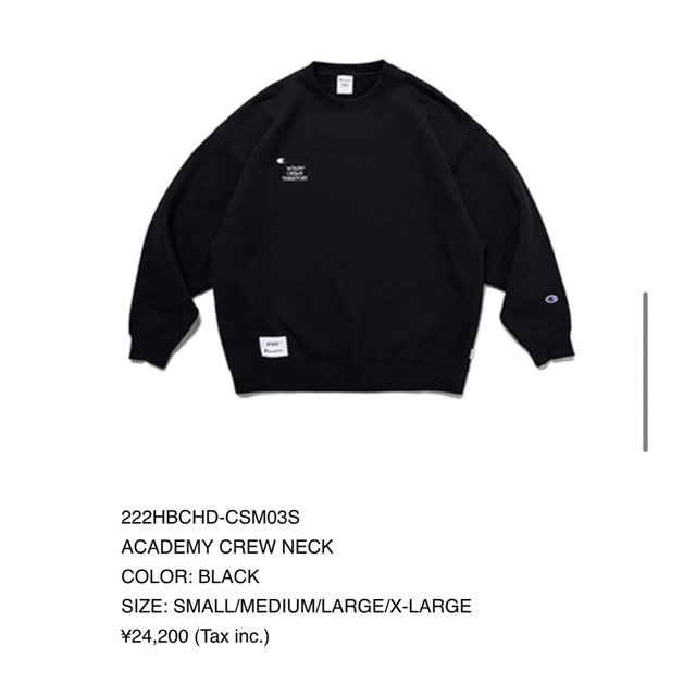 wtaps×champion ACADEMY CREW NECK うのにもお得な情報満載！ 15190円