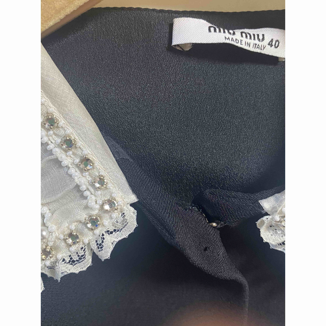 miumiu 2020 ビジュー襟付きワンピース | フリマアプリ ラクマ