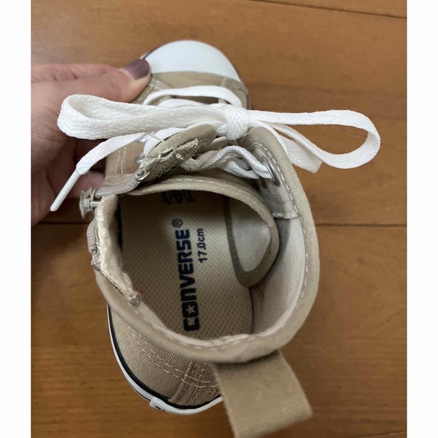 CONVERSE(コンバース)の専用ページ　コンバースオールスター　ハイカット　ベージュ　17㎝ キッズ/ベビー/マタニティのキッズ靴/シューズ(15cm~)(スニーカー)の商品写真