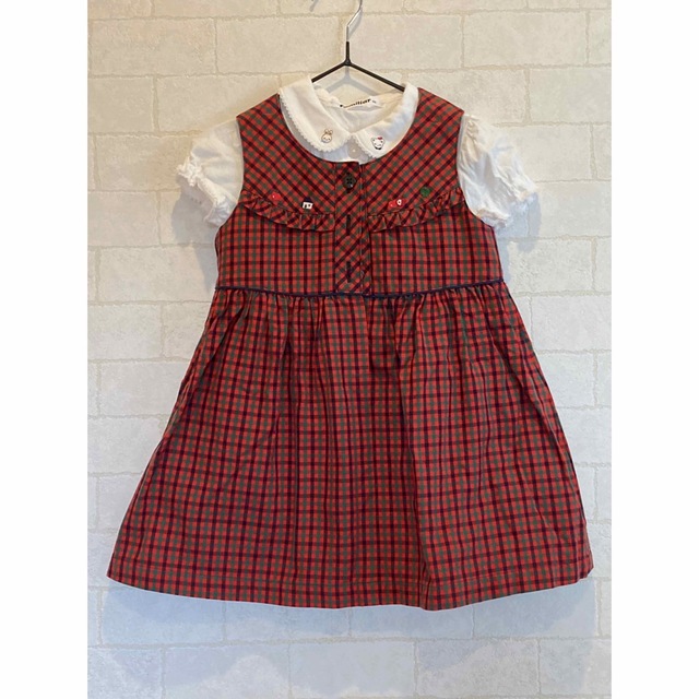 familiar(ファミリア)のfamiliar ワンピース　シャツ付き キッズ/ベビー/マタニティのキッズ服女の子用(90cm~)(ワンピース)の商品写真