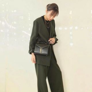 アメリヴィンテージ(Ameri VINTAGE)のUNDRESSED VEST SET JACKET　カーキ(ノーカラージャケット)