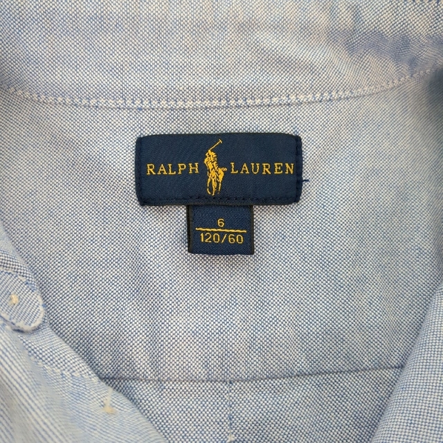 Ralph Lauren(ラルフローレン)のラルフローレン　水色シャツ120　卒園式入学式 キッズ/ベビー/マタニティのキッズ服男の子用(90cm~)(Tシャツ/カットソー)の商品写真