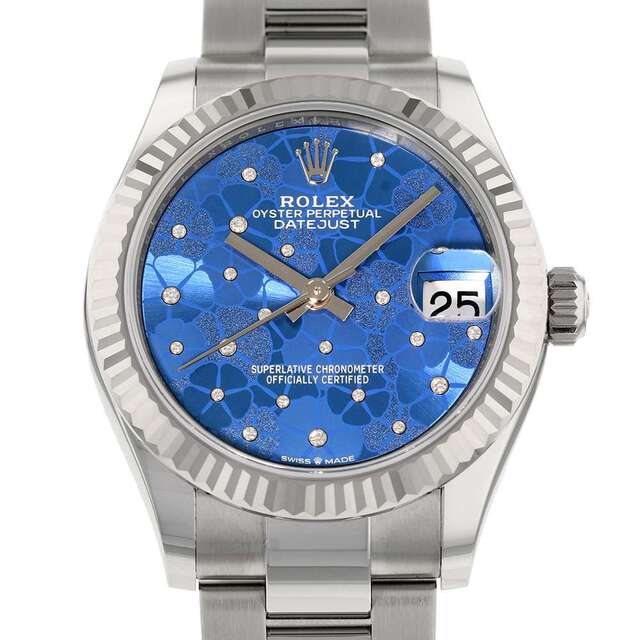 【SALE/55%OFF】 SS/K18WG デイトジャスト31 ロレックス - ROLEX フローラル/24PD アズーロブルー文字盤 腕時計 ROLEX 278274 腕時計